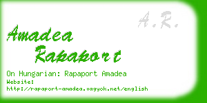 amadea rapaport business card